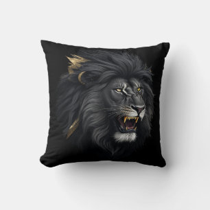 Fear, the black lion cushion