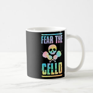 Fear The Cello Skull Halloween Style Cello Player Coffee Mug