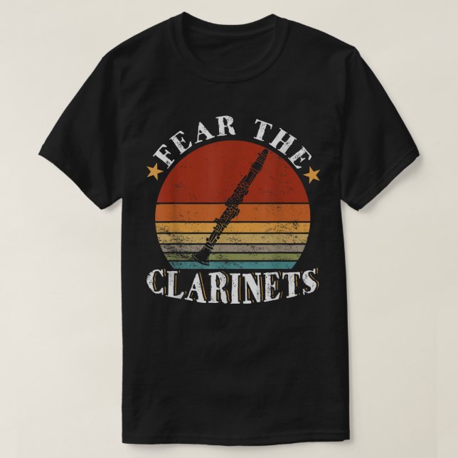 Fear the Clarinets for Clarinetists Musicians Men  T-Shirt (Design Front)