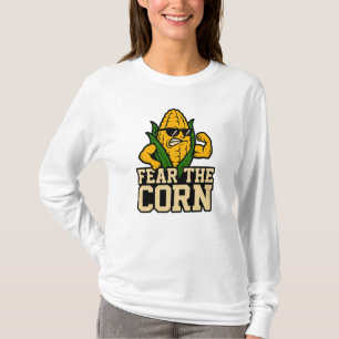 Fear the Corn Funny Nebraska Corn Mascot Muscle T-Shirt