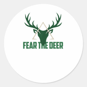 Fear The Deer Buck 2 Basketball Classic Round Sticker