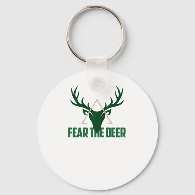 Fear The Deer Buck 2 Basketball  Key Ring (Front)