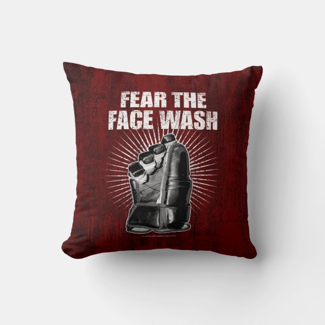 Fear The Face Wash (Hockey) Cushion (Front)