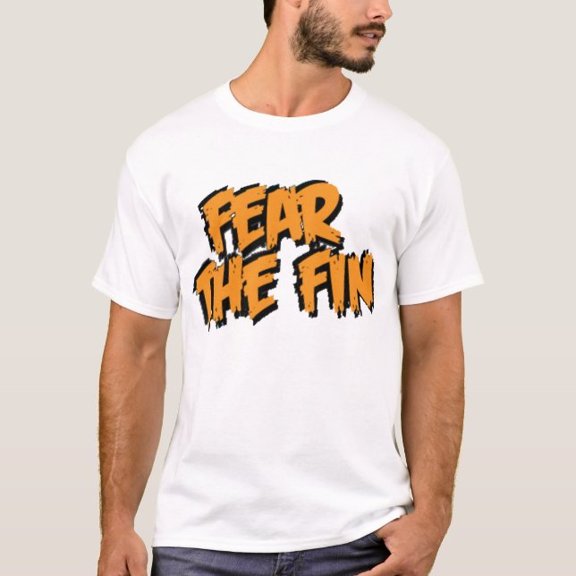 Fear the Fin Logo (Orange) T-Shirt (Front)