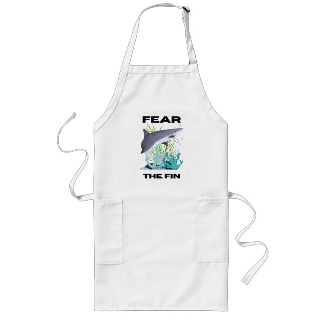 fear the fin shark long apron (Front)