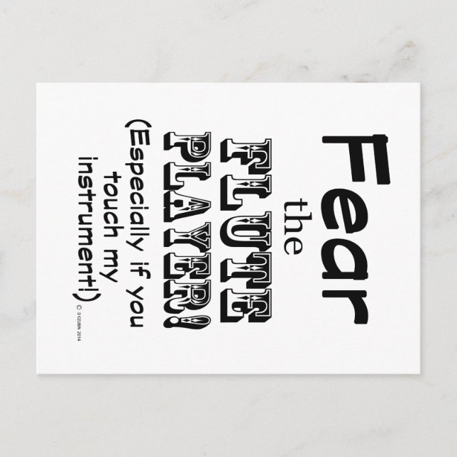 Fear The Flute Player Postcard (Front)