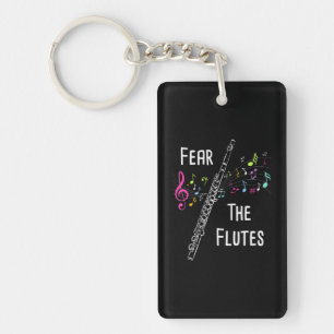 Fear The Flutes Flute Player Flutist Marching Key Ring