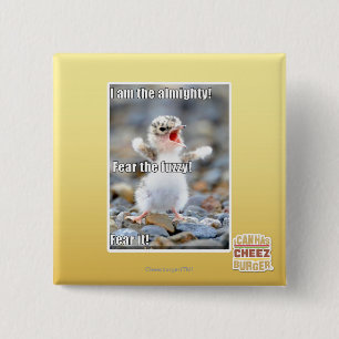 Fear the Fuzzy! 15 Cm Square Badge