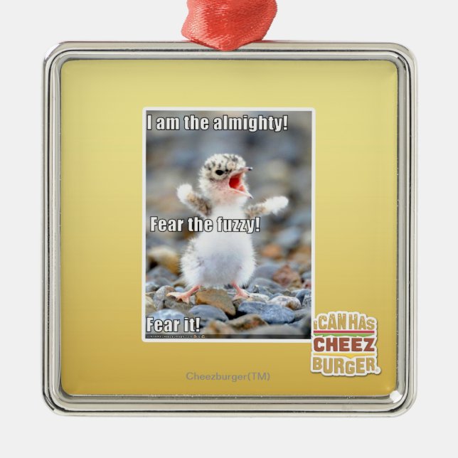 Fear the Fuzzy! Metal Ornament (Front)