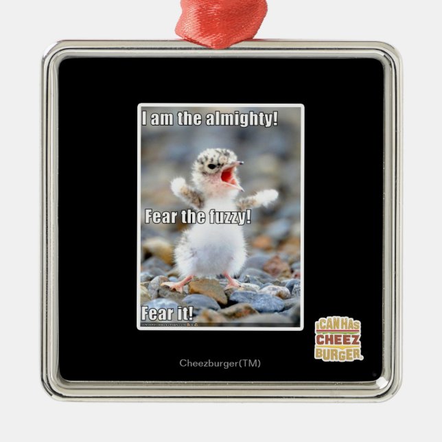 Fear the Fuzzy! Metal Ornament (Front)