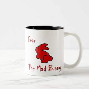 Fear The Mad Bunny Two-Tone Coffee Mug