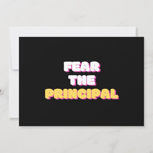 Fear The Principal Holiday Card (Front)