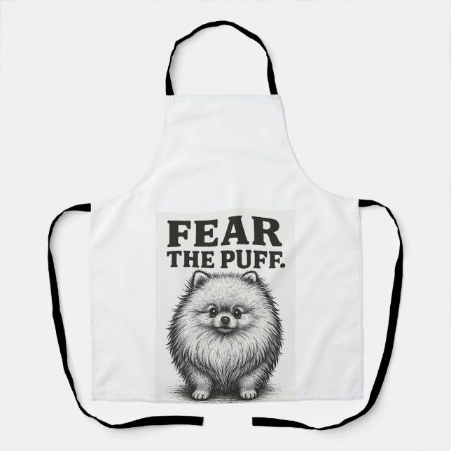 Fear The Puff � Hilarious Fluffy Dog Warning Apron (Front)