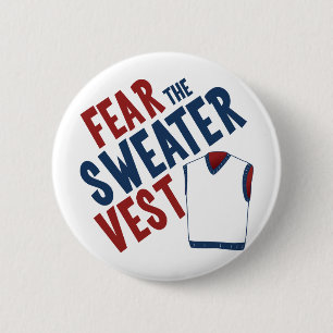 Fear the Sweater Vest 6 Cm Round Badge