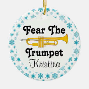 Fear The Trumpet Personalised Music Ornament