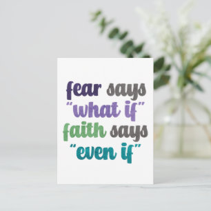 Fear Versus Faith Quote Postcard