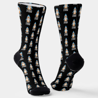 Feared By None Funny Cat in Shark Costume Humour Socks