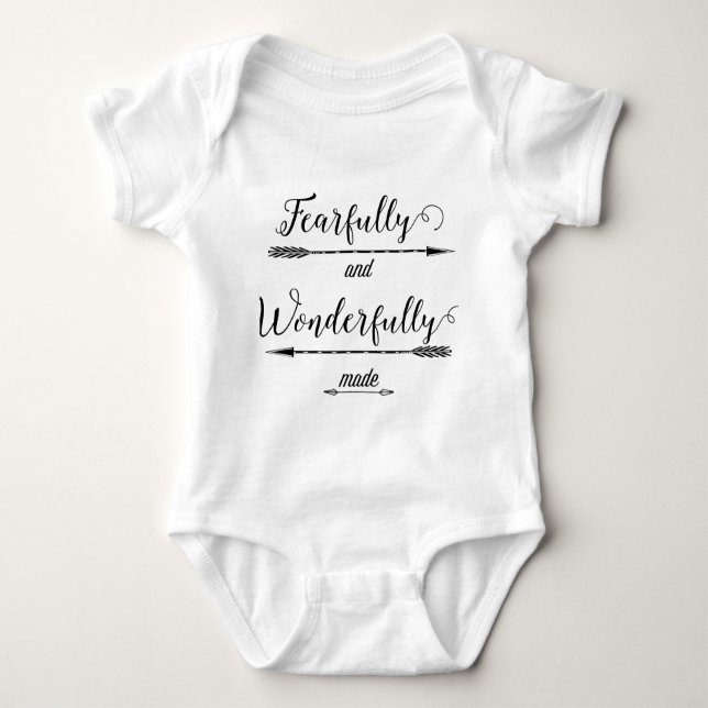 Fearfully and Wonderfully Made Baby Bodysuit (Front)