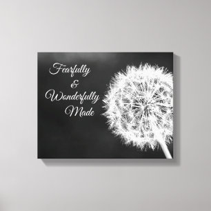 Fearfully and Wonderfully Made Bible Verse Canvas Print