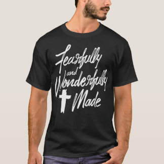 Fearfully and Wonderfully Made Christian Cross Bib T-Shirt