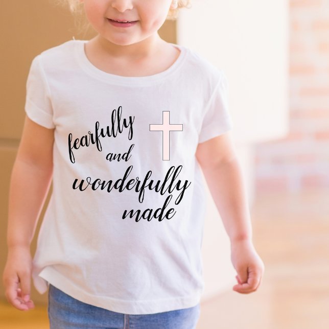 Fearfully and Wonderfully Made Christian Toddler T-Shirt (Creator Uploaded)