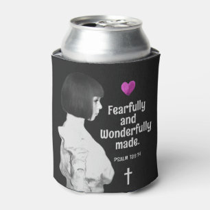 Fearfully and Wonderfully Made Cute Girl Christian Can Cooler