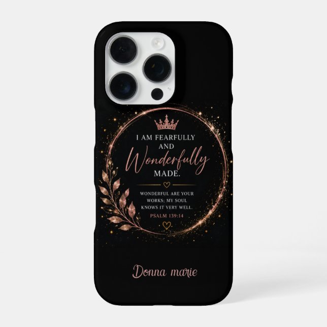 Fearfully and Wonderfully Made Faith  iPhone Case (Back)