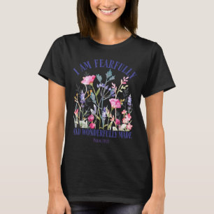 Fearfully And Wonderfully Made Floral Christian Bi T-Shirt