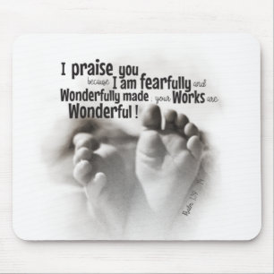 Fearfully and wonderfully made mouse pad