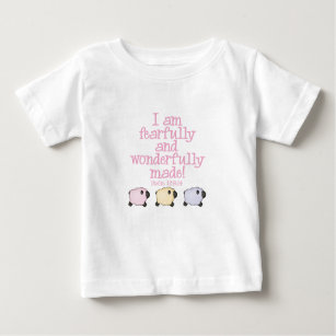 Fearfully and Wonderfully Made - Pink Baby T-Shirt