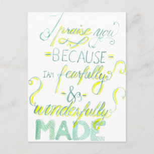 Fearfully and Wonderfully Made Postcard