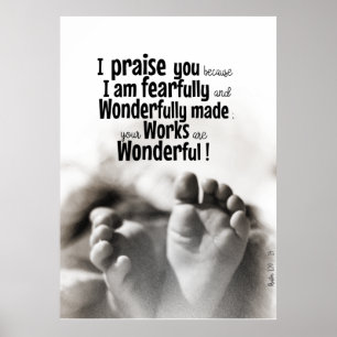 Fearfully and wonderfully made poster