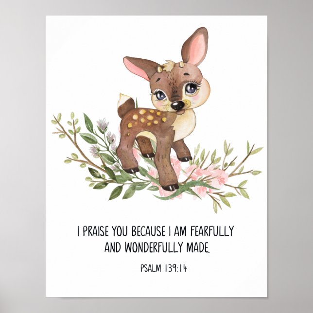 Fearfully And Wonderfully Made, Psalm 139:14 Poster (Front)