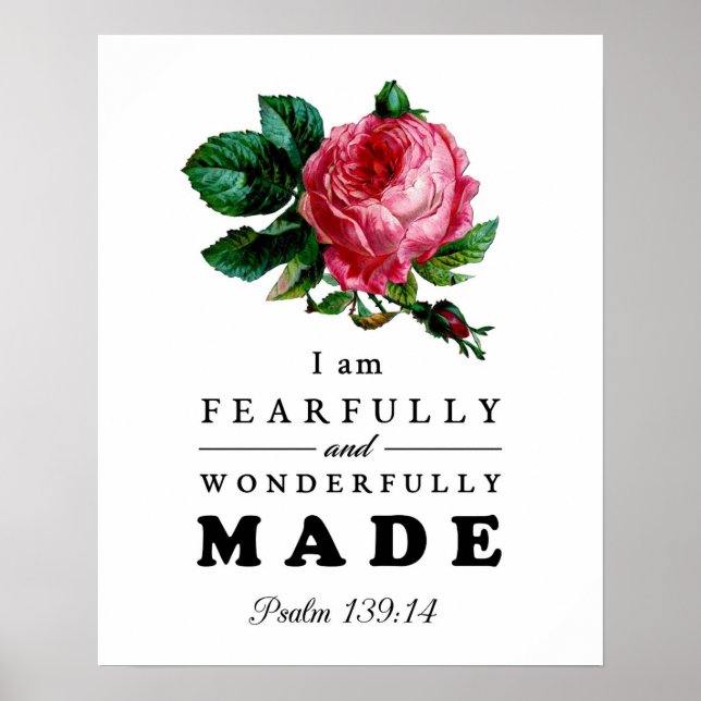 Fearfully and Wonderfully Made - Rose Poster (Front)