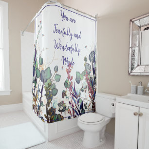 Fearfully and wonderfully made shower curtain