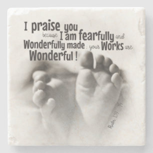 Fearfully and wonderfully made stone coaster