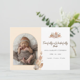 Fearfully & Wonderfully Made Baby Announcement