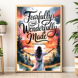 Fearfully & Wonderfully Made Christian Wall Art