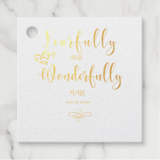 Fearfully & Wonderfully Made  Favour Tags