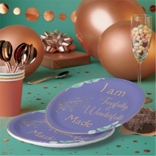 Fearfully & Wonderfully Made (Very Peri) Paper Plate