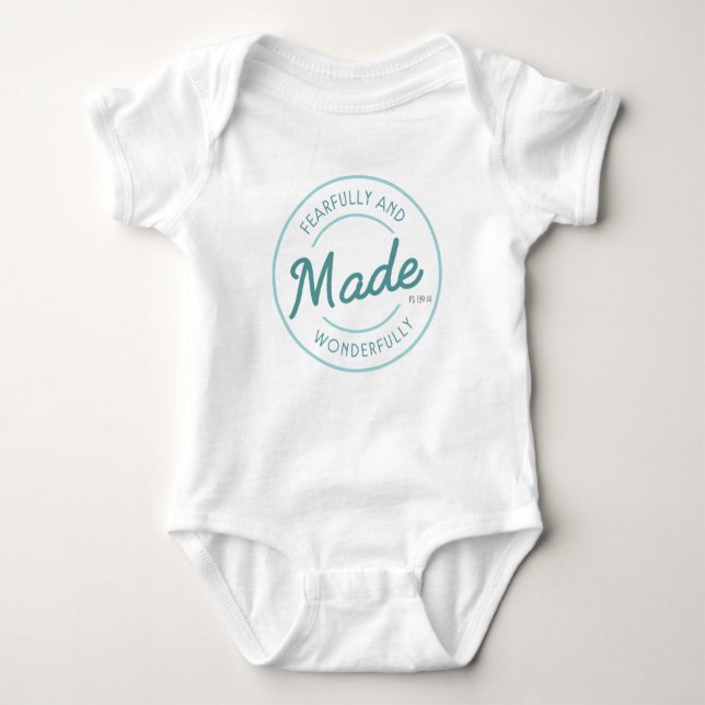 Fearfully & Wonderfully Made Vintage Stamp Baby Bodysuit (Front)