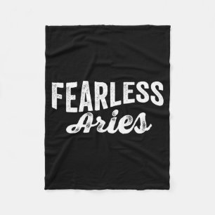 Fearless Aries Zodiac Astrology Birthday Horoscope Fleece Blanket