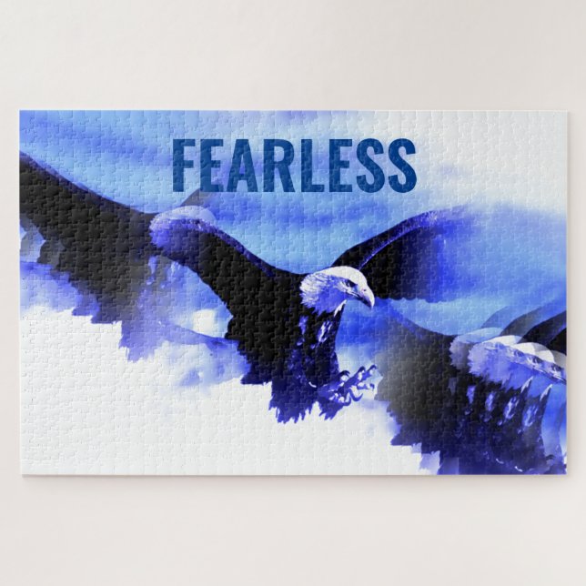 Fearless Bald Eagle Motivational Courage Artwork Jigsaw Puzzle (Horizontal)