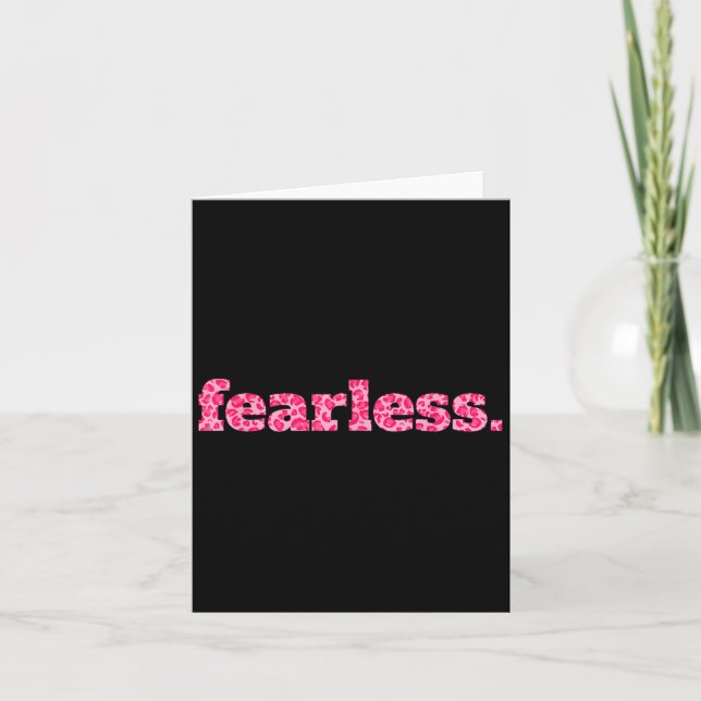 Fearless - Bold Motivational Graphic Design  Card (Front)