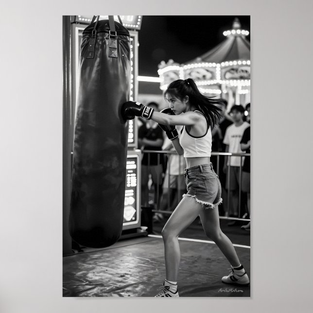 Fearless Boxing Under Fairground Lights Poster (Front)