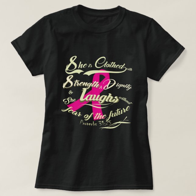 Fearless-Breast Cancer Awareness T-Shirt (Design Front)