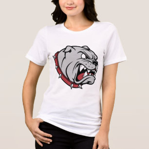 Fearless Bulldog Girl Tee Bold Mascot Design for