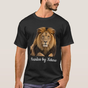Fearless by Nature Lion Graphic T-Shirt   Powerful