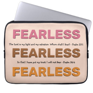 FEARLESS Custom Christian Bible Verses Laptop Sleeve