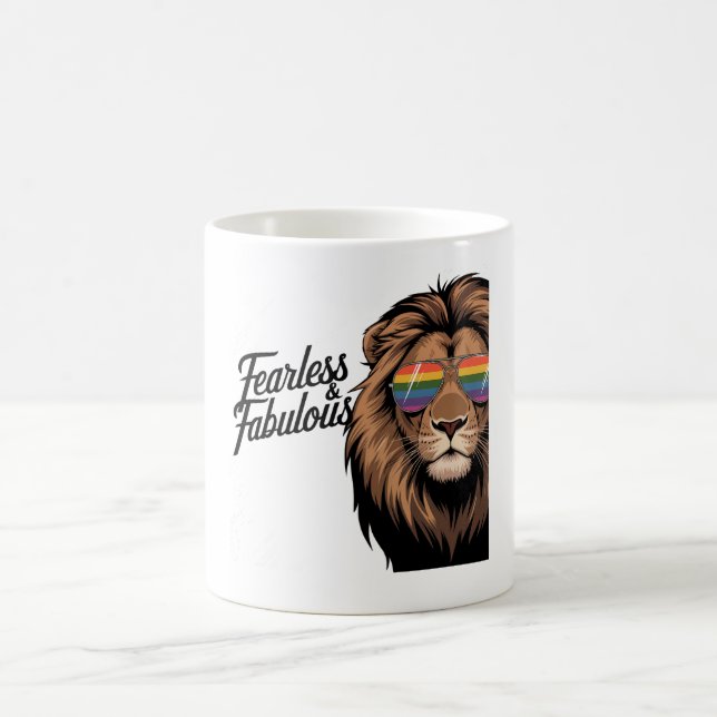 Fearless & Fabulous Pride Lion mug (Center)